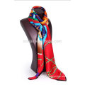 Silk satin square lady scarf